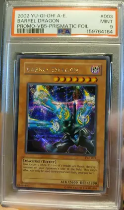 Yu-Gi-Oh! Barrel Dragon A-E. VB5-003 Promo Prismatic Foil PSA 9 2002 - Image 1