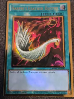 Harpie's Feather Duster MAGO-EN042 Premium Gold Rare Maximum Gold Yu-Gi-Oh VLP - Image 1