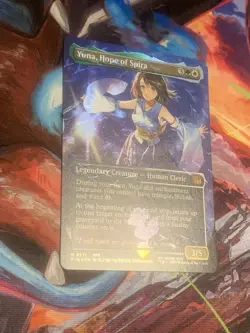 Yuna, Hope of Spira (Borderless) (Chocobo Track Foil) Final Fantasy Foil - Mint - Image 3