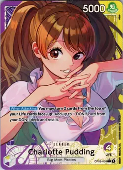 One Piece Card TCG Legends OP08-058 Charlotte Pudding Alt Art Leader ENG - Image 1