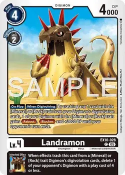 1x EX10-028 Landramon Sinister Order Digimon Card Game x1 - Image 1