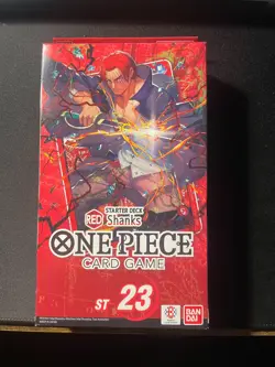 Bandai One Piece Card Game RED Starter Deck Shanks ST-23 Box English 2023 - Image 1
