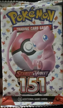 Pokemon TCG Scarlet & Violet 151 Sealed Booster Pack 10 Cards Mew (16 packs) - Image 1