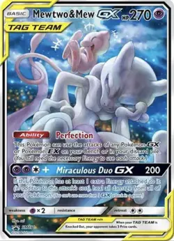 Mewtwo & Mew GX TAG TEAM Promo Holo SM191 English Pokemon TCG Card - Image 4