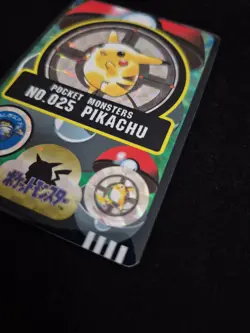 Pokemon Japanese Card - No.25 Pikachu - Bandai Sticker Sealdass Series 2 - Image 3