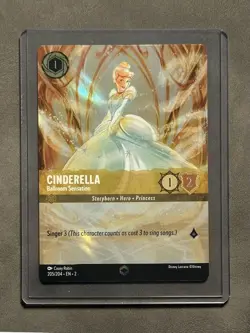 Disney Lorcana Cinderella Ballroom Sensation - Enchanted - 205/204 NM Rare TCG - Image 4