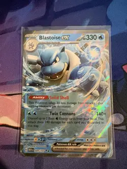 Blastoise EX 009/165 - Scarlet & Violet 151 - Pokemon Card - Near Mint - Image 1