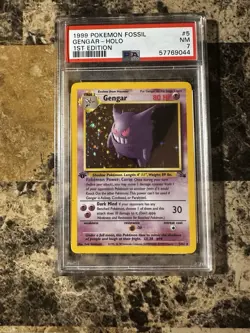 Gengar 1st Edition Holo Fossil PSA 7 WOTC Vintage Card Original Owner - Image 1