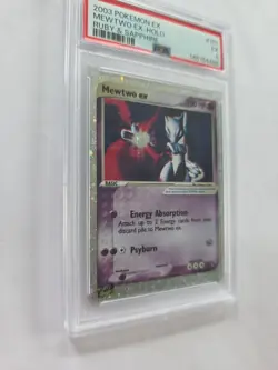Pokemon Mewtwo EX TCG Holo Ultra Rare Card Ruby and Sapphire 101/109 - Image 2