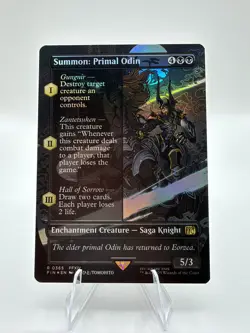 Summon: Primal Odin (Borderless) Final Fantasy FOILED 0365 - Image 1