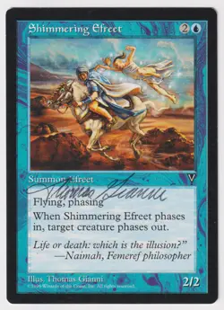 Signed Shimmering Efreet MP Visions Artist Thomas Gianni 1996 MTG Magic Vintage! - Image 1