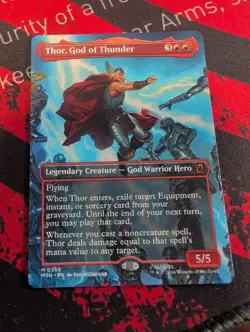 MTG Marvel Super Heroes Thor, God of Thunder Borderless M 0338 Non-Foil - Image 1