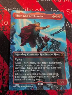 MTG Marvel Super Heroes Thor, God of Thunder Borderless M 0338 Non-Foil - Image 3