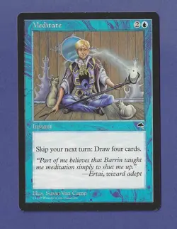 1997 Magic the Gathering - Meditate - Tempest MTG - Image 1
