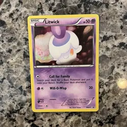 Pokemon TCG Litwick BW27 Black & White Promo Holo Card English - Image 1