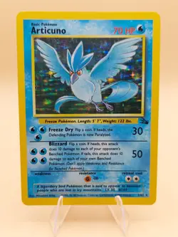 Articuno Holo Rare Fossil 2/62 Pokemon Card - WOTC 1999 - Image 1
