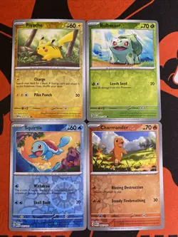 Pokemon 151 COSTCO TIN PROMO SET - Cosmos Holos - 4 Card Set NM - Image 1