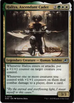 x3 Haliya, Ascendant Cadet U Edge of Eternities 218 NM MTG - Image 1