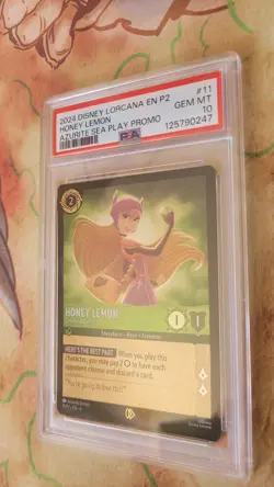 2024 Disney Lorcana En P2 Honey Lemon Azurite Sea Play Promo Card #11 PSA 10 - Image 1