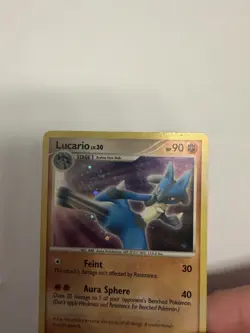 Lucario LV.30 3/11 Holo Promo Card DP Trainer Kit: Pokemon MP 2007 Vintage - Image 3