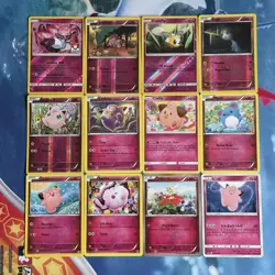 Pokemon TCG | Mixed Fairy Type Pink Cute X12 Card Bundle With Reverse Holos - Image 1