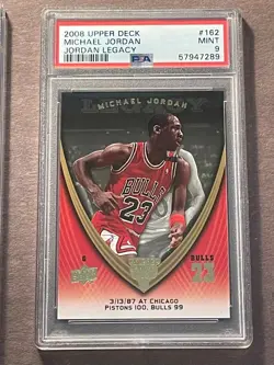 Michael Jordan 2008 Upper Deck Jordan Legacy #162 PSA 9 Mint Chicago Bulls Pop 2 - Image 1