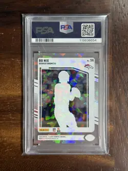 2024 Clearly Donruss Bo Nix Rookie #56 SSP FOTL ICE /17 PSA 9 DENVER BRONCOS - Image 2