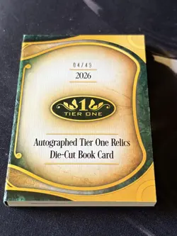 2026 Topps Tier One Bryan Reynolds Auto Relics Die-Cut Book Card /49 Pirates - Image 2