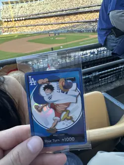 2026 ONE PIECE LOS ANGELES DODGERS MONKEY D LUFFY DON CARD PROMO 7/2/26 SEALED - Image 1