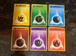 Pokemon Japanese Energy Unlimited WOTC Vintage 6 Card Lot TCG LP - Image 1