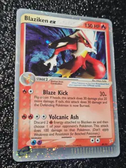 Pokemon Card Blaziken ex 89/95 Team Magma vs Team Aqua Holo Vintage LP 2004 - Image 3