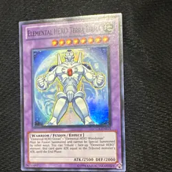 Konami Yu-Gi-Oh! Elemental HERO Terra Firma LCGX-EN075 Ultra Rare Foil Eng - Image 1