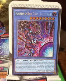 CORI-EN027 Magician of Dark Chaos - Black Chaos Secret Rare YuGiOh In Hand - Image 1