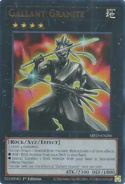 Yugioh! Gallant Granite - MP25-EN286 - Ultra Rare - 1st Edition Near Mint, Engli - Image 1