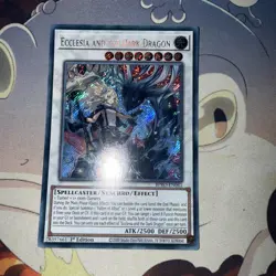 BPRO-EN041 Ecclesia and the Dark Dragon : Secret Rare : 1st Edition : YuGiOh TCG - Image 1