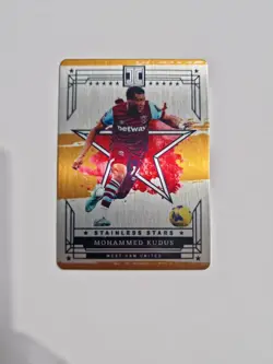 Mohammed Kudus /10 Gold Stainless Stars 2023-24 Panini Impeccable Soccer West Ha - Image 1