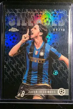 Topps Chrome UCC Logofractor Zlatan Ibrahimovic Silenced Insert Inter Milan 1/10 - Image 1