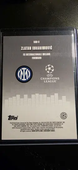 Topps Chrome UCC Logofractor Zlatan Ibrahimovic Silenced Insert Inter Milan 1/10 - Image 2