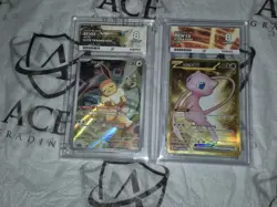 Pokemon card bundle slabs ACE Mew 151 eevee promo rare cards not psa slab lot - Image 1