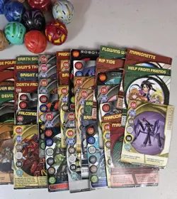 Bakugan Card Lot Lot of 49 Cards And Mixed Figures - Image 2