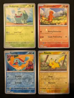 Pokemon 151 Costco Tin Promo Set - Reverse Cosmos Holos - 4 Card Set NM - Image 1