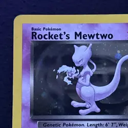 Rocket’s Mewtwo 14/132 Pokemon TCG Gym Challenge Holo Foil Rare Card Played MP- - Image 2