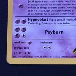 Rocket’s Mewtwo 14/132 Pokemon TCG Gym Challenge Holo Foil Rare Card Played MP- - Image 5