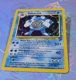 Poliwrath 15/130 Base Set 2 Rare Holo Pokemon Card VLP - Image 3