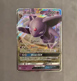 Pokemon Espeon GX TCG Sun & Moon Base Set Holo Ultra Rare Card 61/149 - Image 1