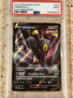 Pokemon Umbreon V 094/203 Evolving Skies Ultra Rare Holo 200 HP Card - Image 1