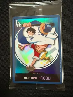 2026 ONE PIECE LA DODGERS MONKEY D LUFFY DON CARD PROMO 7/2/26 IN HAND! SEALED - Image 2