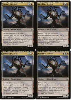 4x Herald of Kozilek 205/274 Battle for Zendikar MTG Uncommon Playset - Image 1