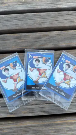 Bandai One Piece x Los Angeles Dodgers Monkey D. Luffy Don!! Card OnlyPromo Holo - Image 1