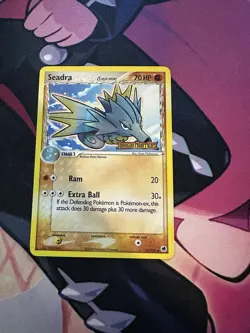 Seadra 37/101 EX Dragon Frontiers Reverse Holo STAMPED Pokemon Card AND RAIKOU - Image 1
